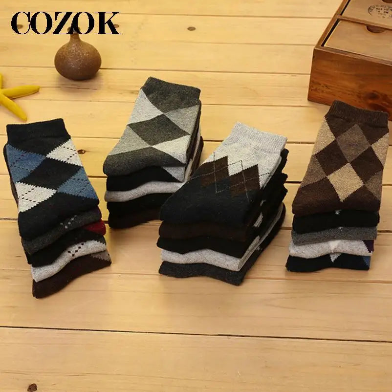 Men's Wool-Blend Winter Crew Socks, 5 Pairs