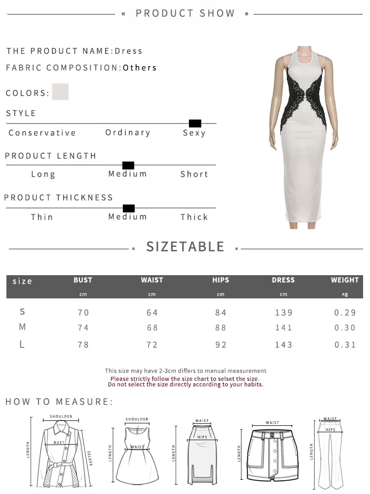 Lace Patchwork Halter Maxi Dress — Off-Shoulder Backless Elegant Evening Gown