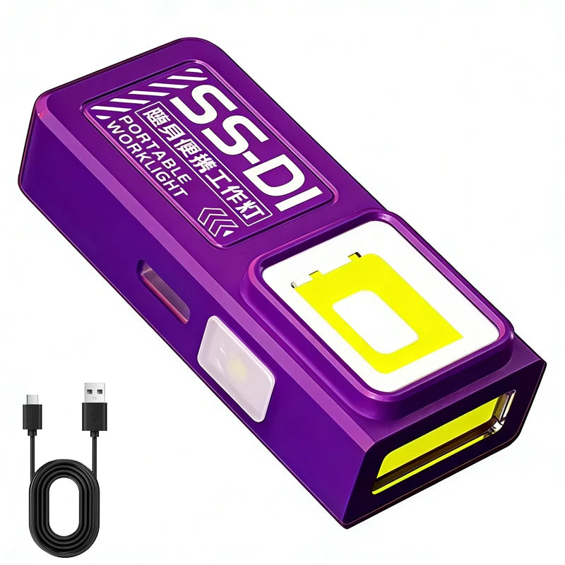 KDULIT Mini COB+LED EDC Flashlight – 450 Lumen, 5 Modes, IPX6, Type-C, Tail Magnet & Clip