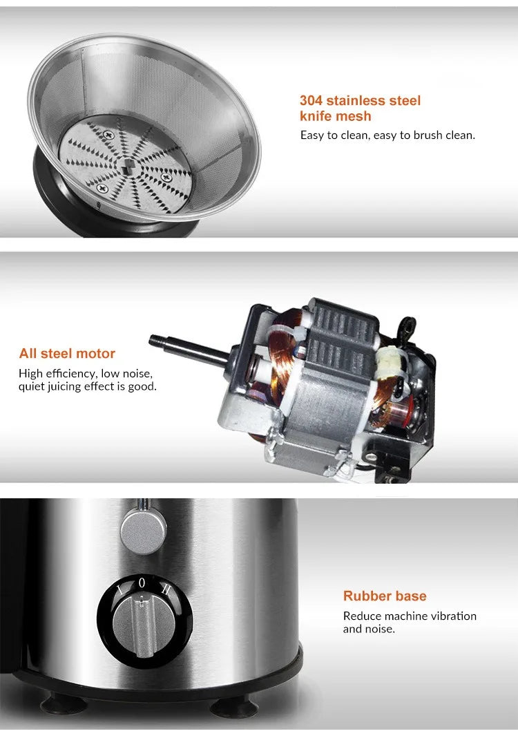 Professional Juice Extractor – Large Capacity, Automatic Slag Separation, Multi-Function Electric Juicer