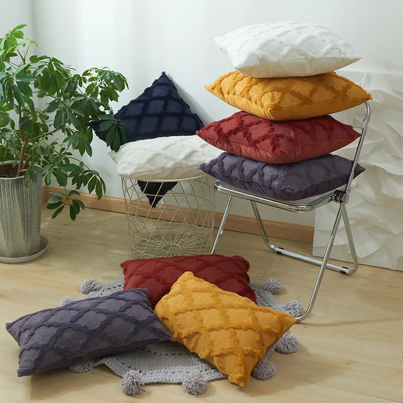 Faux Fur Luxury Plush Throw Pillowcase – Soft Decorative Cushion Cover, Multiple Colors & Sizes