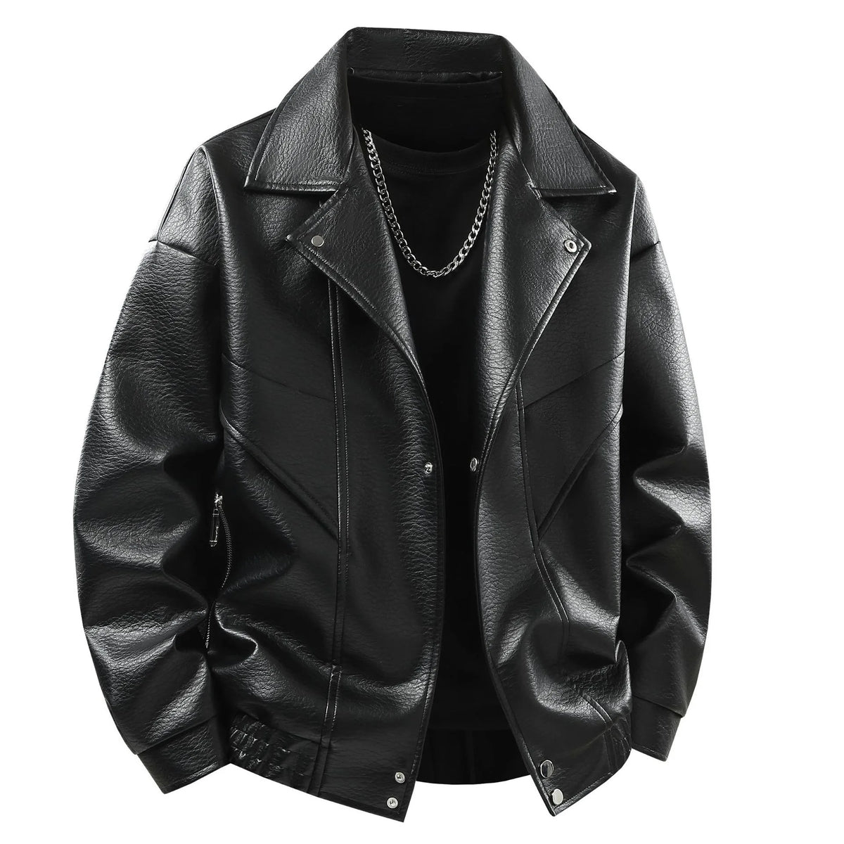 Men's Lapel Jacket – Loose Fit Casual Layer