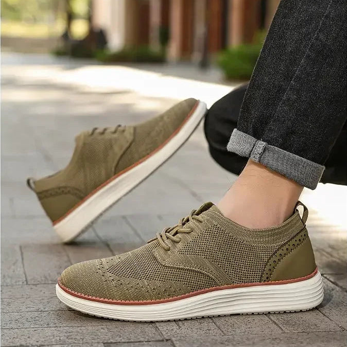 Men's Air Mesh Lace-Up Walking Shoes