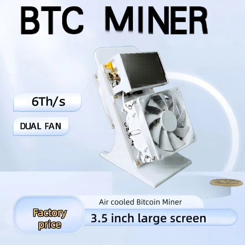 NerdQaxe++ Rev6.1 Bitcoin Miner – 6TH/s, 100W, 2.4G WiFi, SHA-256 Open-Source ASIC