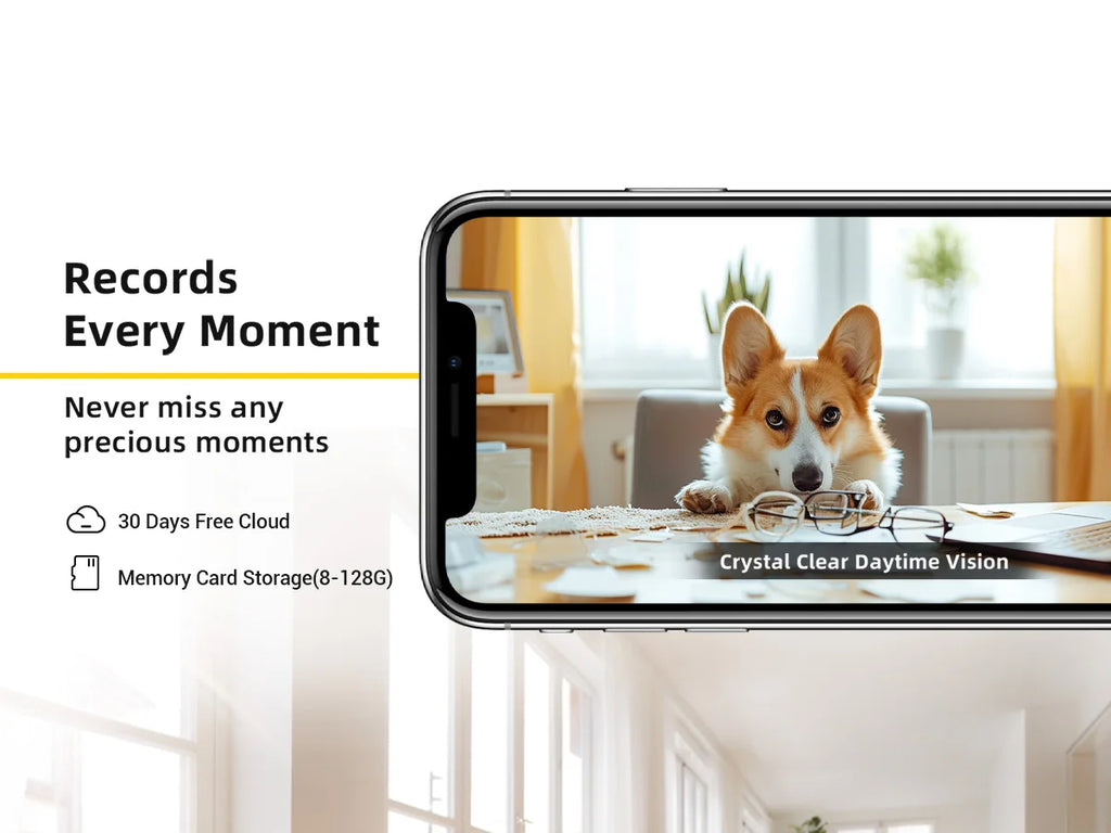 2K Pet & Baby Camera – 5G/2.4GHz WiFi, 360° Pan & Tilt, Color Night Vision, 2-Way Audio, Indoor Security