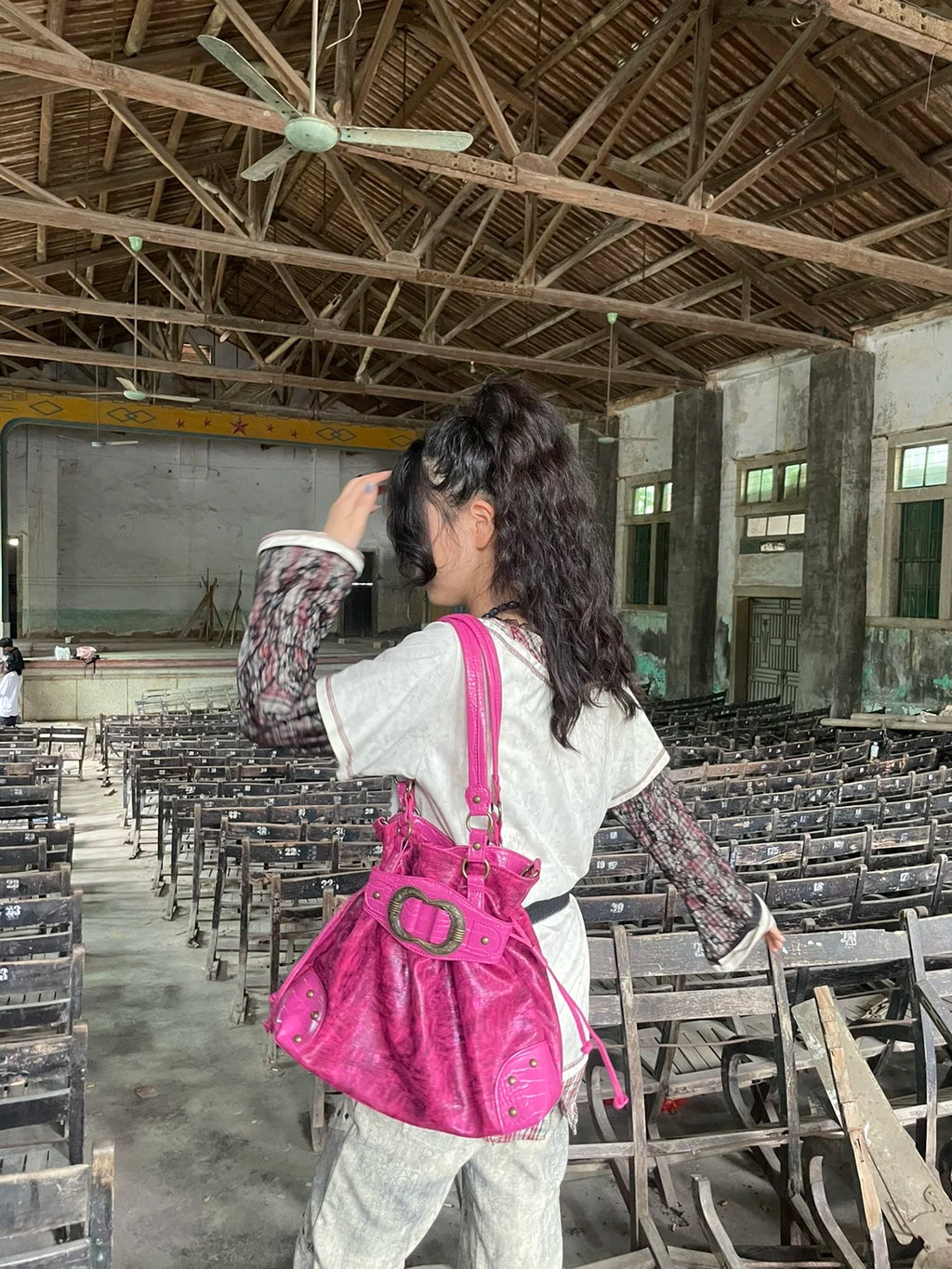 ABQP Vintage Distressed Large Capacity Underarm Tote Crossbody Bag – Designer Shoulder Handbag for Women
