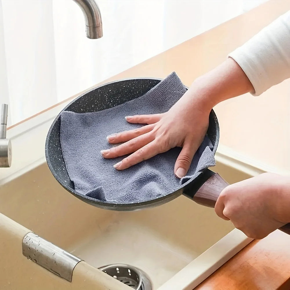 Clean Every Surface. Reuse Every Time. — Reusable Microfiber Cleaning Cloths | 20 Cloths Per Roll, Multi-Sided, Kitchen Towels, 3 Colors
