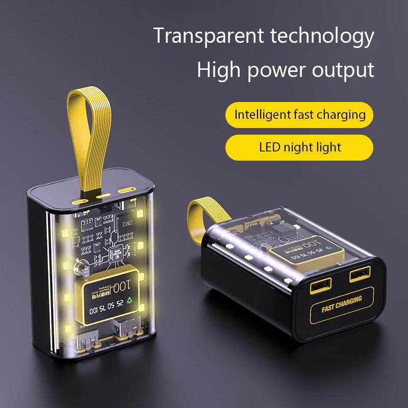 3x18650 DIY Power Bank Case — Dual USB Fast Charge with LED Night Light