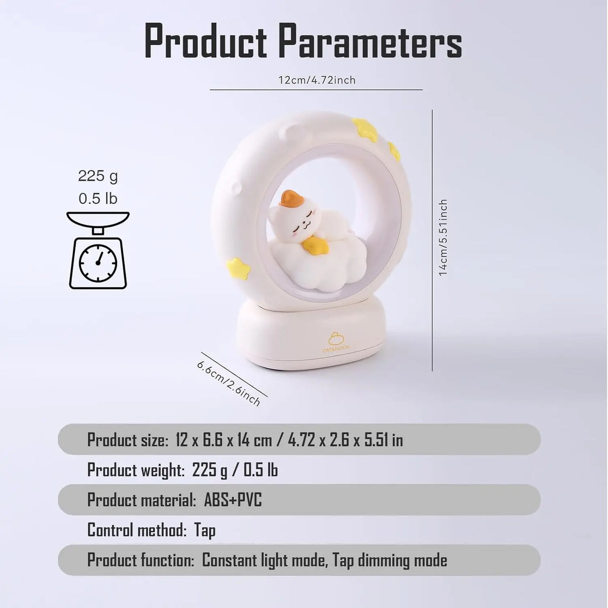Animal Touch Night Light – Cat, Panda & Rabbit