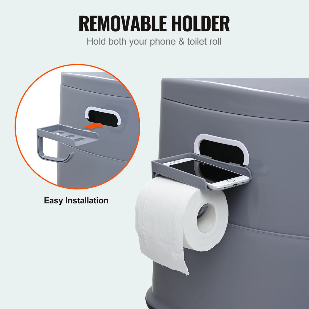 SucceBuy Portable Toilet for Camping — 1.3 Gal Detachable Bucket, 300 lb Capacity, Odor-Seal Lid
