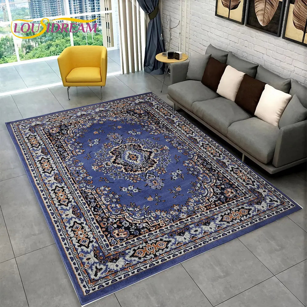 Turkish Persian Bohemian Area Rug – Non-Slip Large Carpet for Living Room & Bedroom