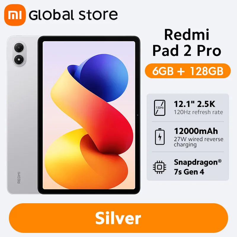 Xiaomi Redmi Pad 2 Pro 12.1" 2.5K Tablet – Snapdragon 7s Gen 4, 12000mAh, 33W