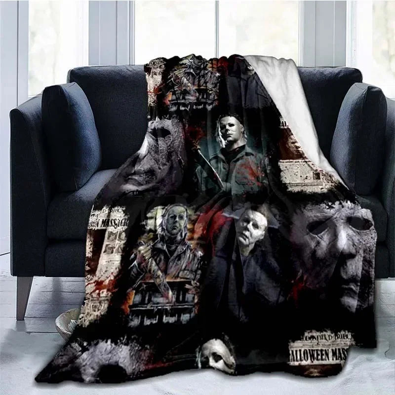 Michael Myers Super Soft Plush Flannel Throw Blanket – Personalized Horror Fan Gift