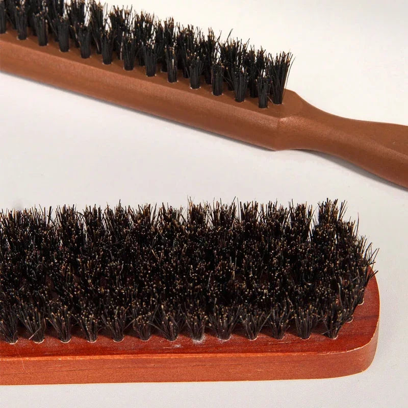 Premium Bristle Hairbrush with Wooden Handle – Frizz Reducer & Scalp Massage Brush