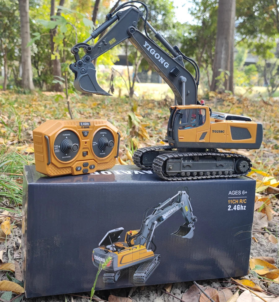 4WD RC Construction Truck with Light & Sound – Remote Control Excavator, Dump Truck & Bulldozer