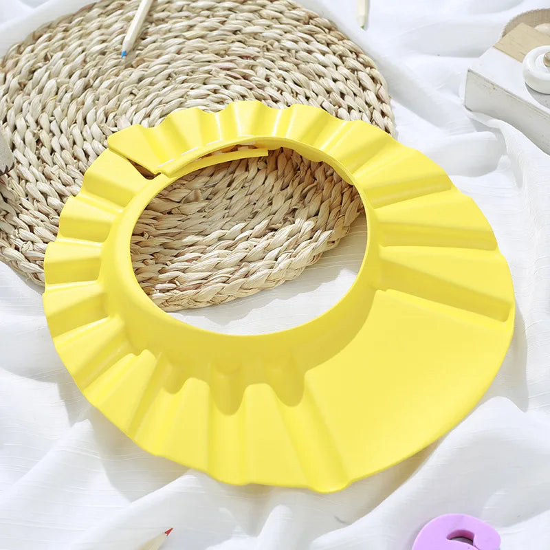 Baby Shower Soft Cap — Adjustable Kids Hair Wash Hat with Ear Protection