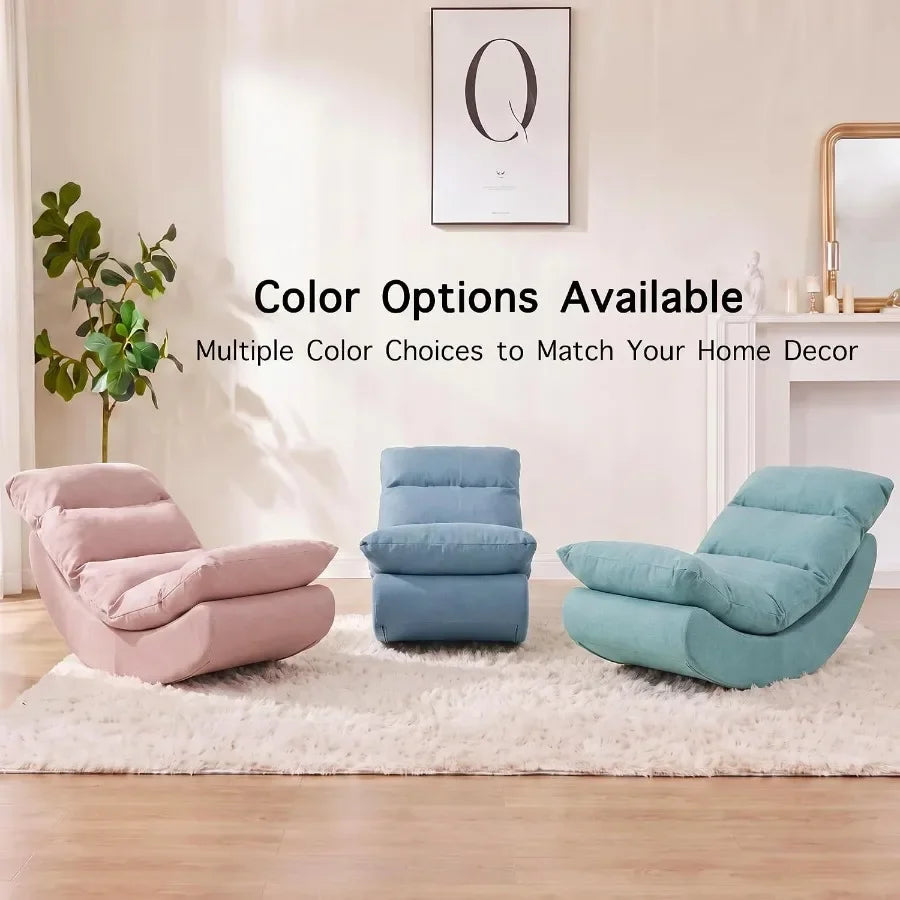 Velvet Rocking Chaise Lounge Chair