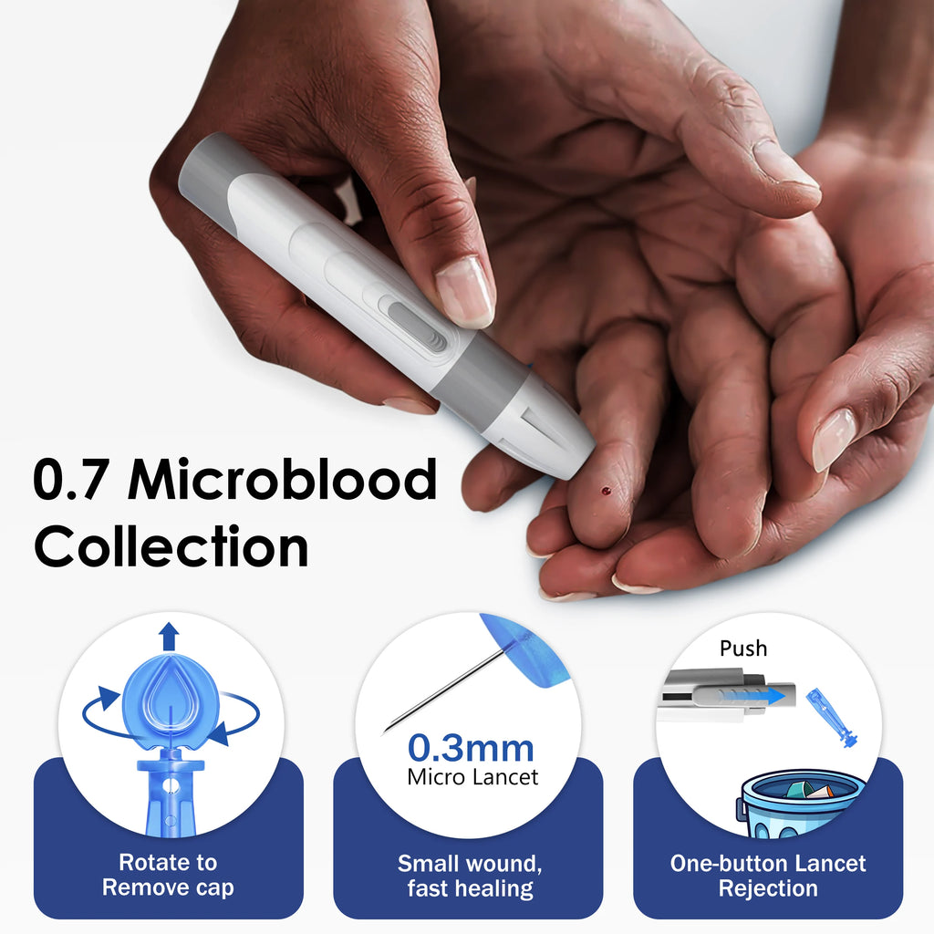 LinkSun G-427B Bluetooth Blood Glucose Meter Kit – Smart App-Connected Glucometer with Large Display & High Accuracy Diabetes Monitoring