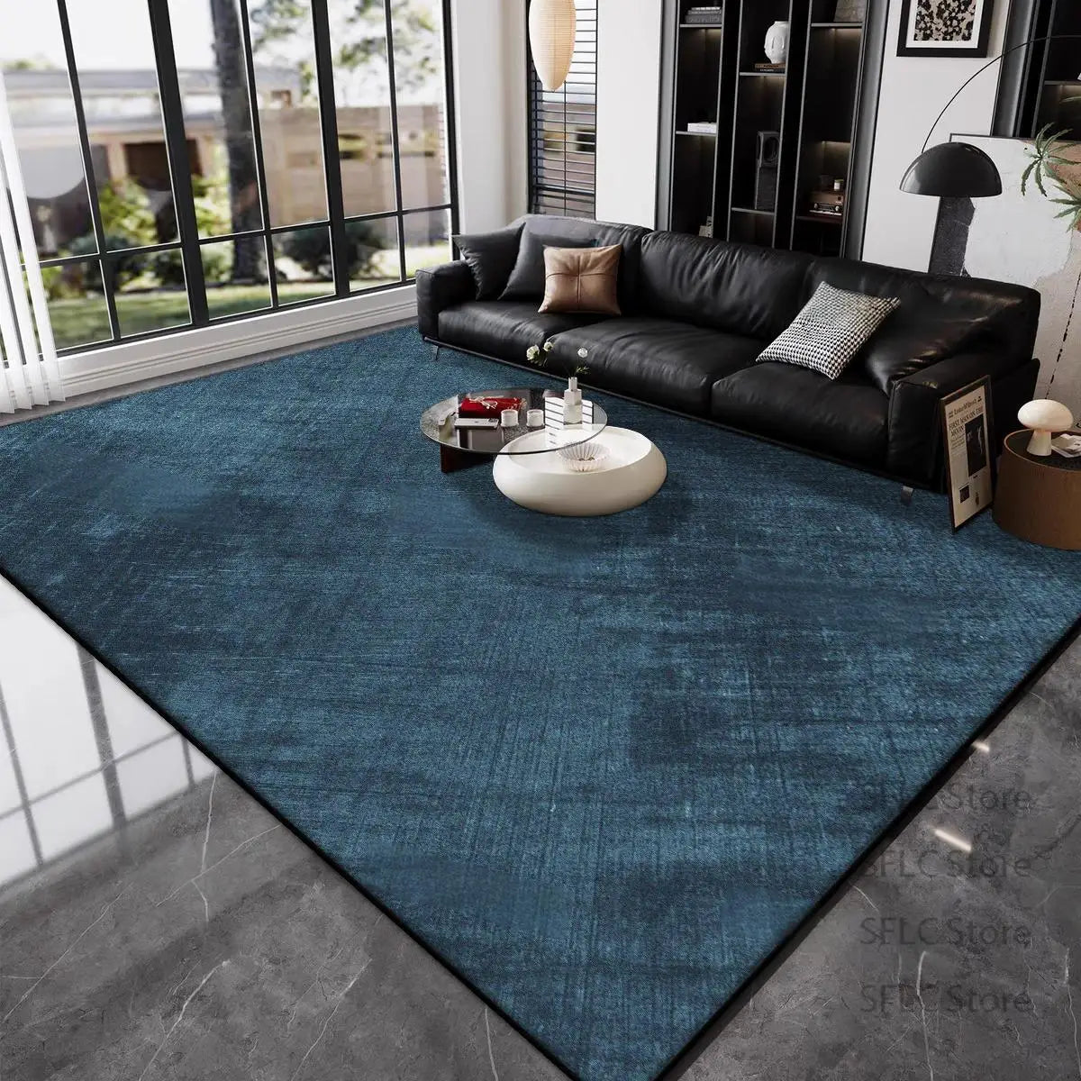 Plush Green Decorative Area Rug – Elegant Large Carpet for Living Room & Dining Room