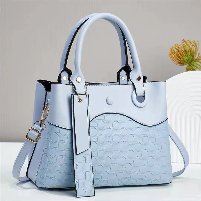 Fashion PU Leather Satchel Crossbody Shoulder Bag – Large Capacity Designer Messenger Handbag for Women