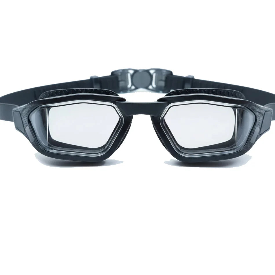 Myopia Swim Goggles for Adults – Anti-Fog HD Vision, Interchangeable Nose Bridges, Prescription -1.5 to -6.0