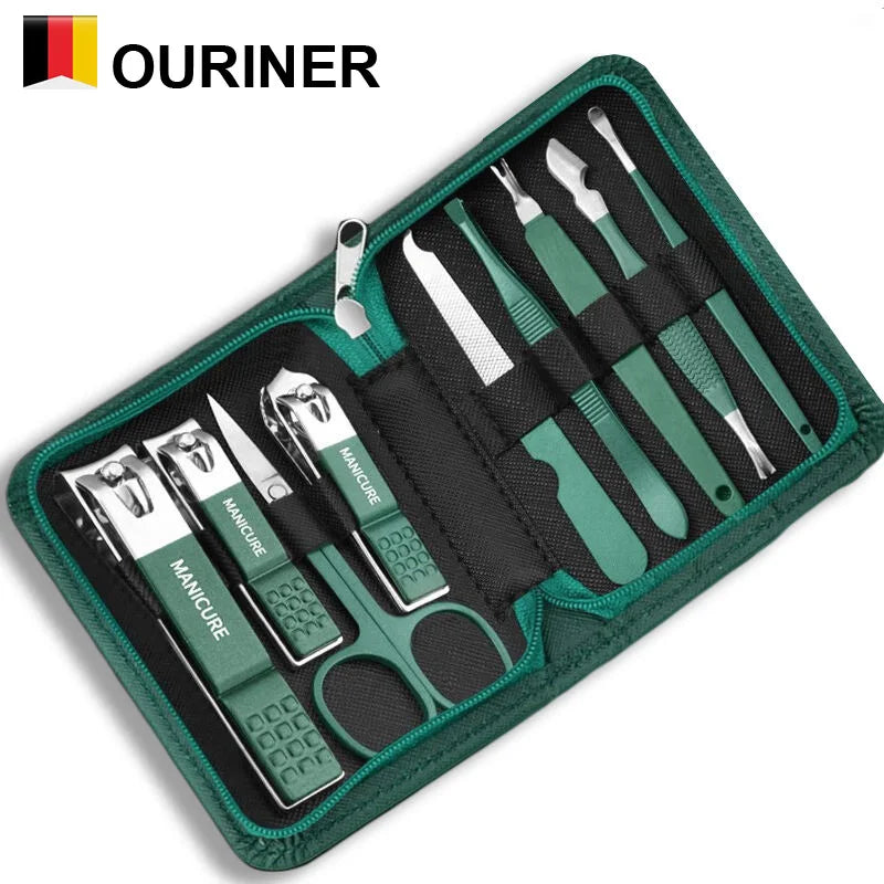 Professional Nail Care Kit – Stainless Steel Manicure & Pedicure Set with Travel Case