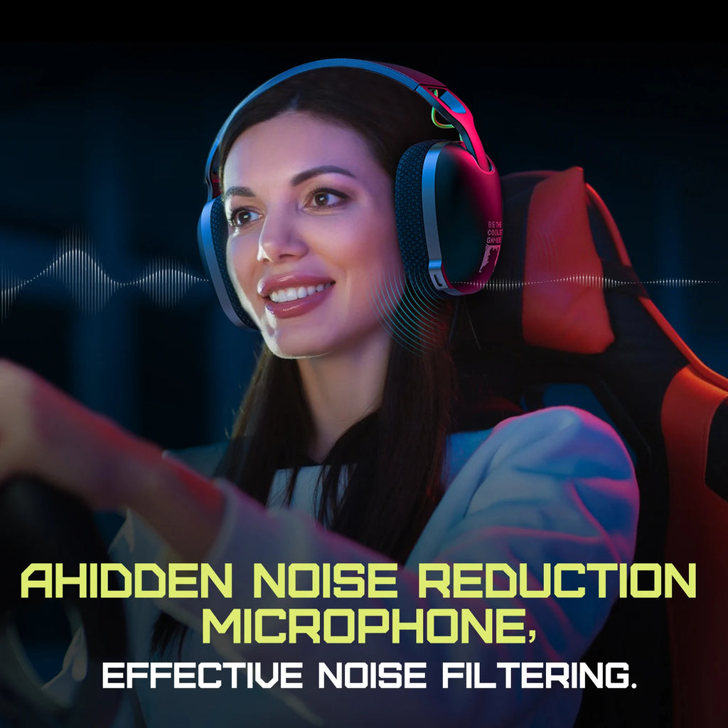 ONIKUMA GT806 Wireless Gaming Headset — 2.4GHz & Bluetooth 5.3, HiFi Sound, RGB, Noise-Canceling Mic for PC & Laptop