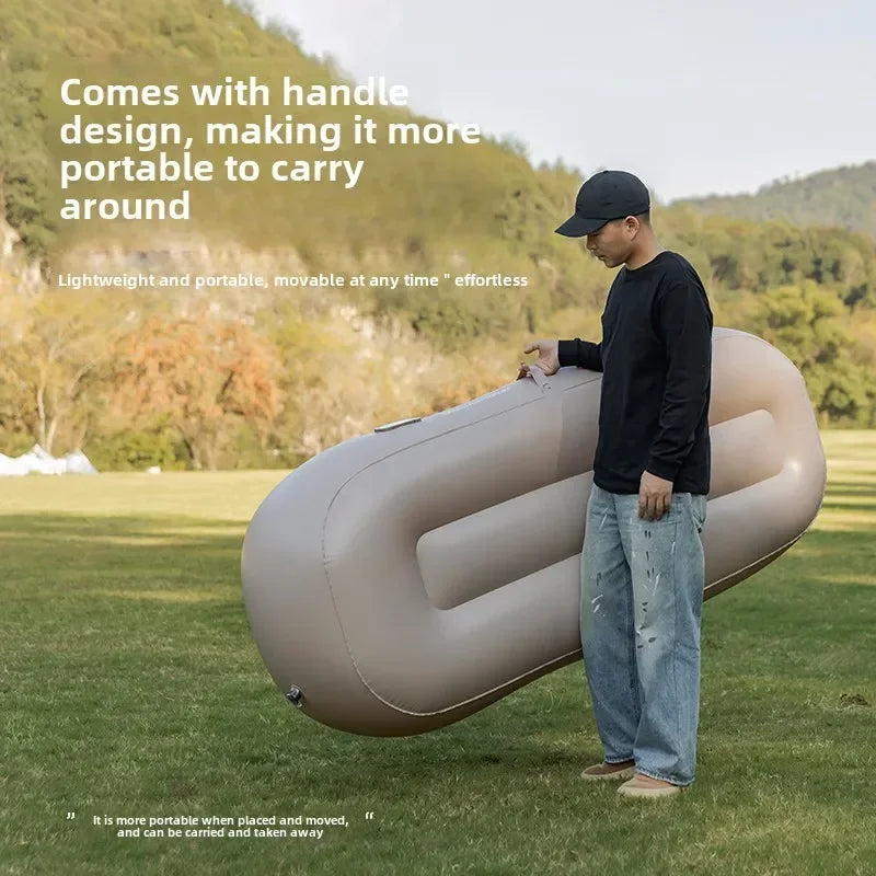 Inflatable Outdoor Air Sofa Bed – Automatic Self-Inflating Camping Sleeping Mat, 180x75x58CM
