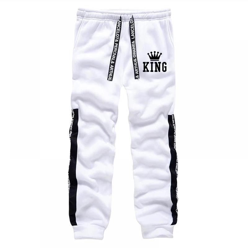 Men's King Print Hoodie & Sweatpants Streetwear Tracksuit – Casual Outdoor Sport Set