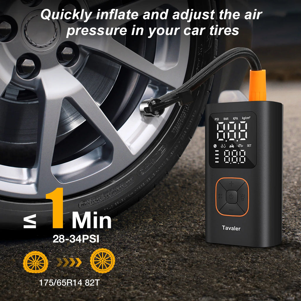 Portable Tire Inflator with Digital Gauge, 150 PSI