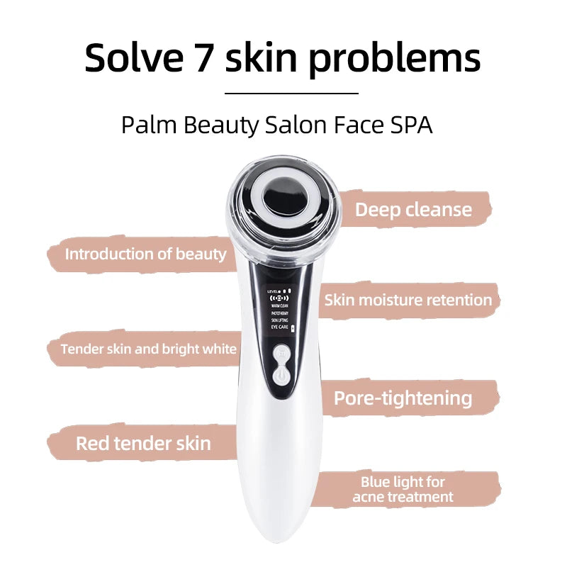 EMS Microcurrent Facial Massager – Portable Daily Skin Tightening, Lifting & Firming Beauty Device