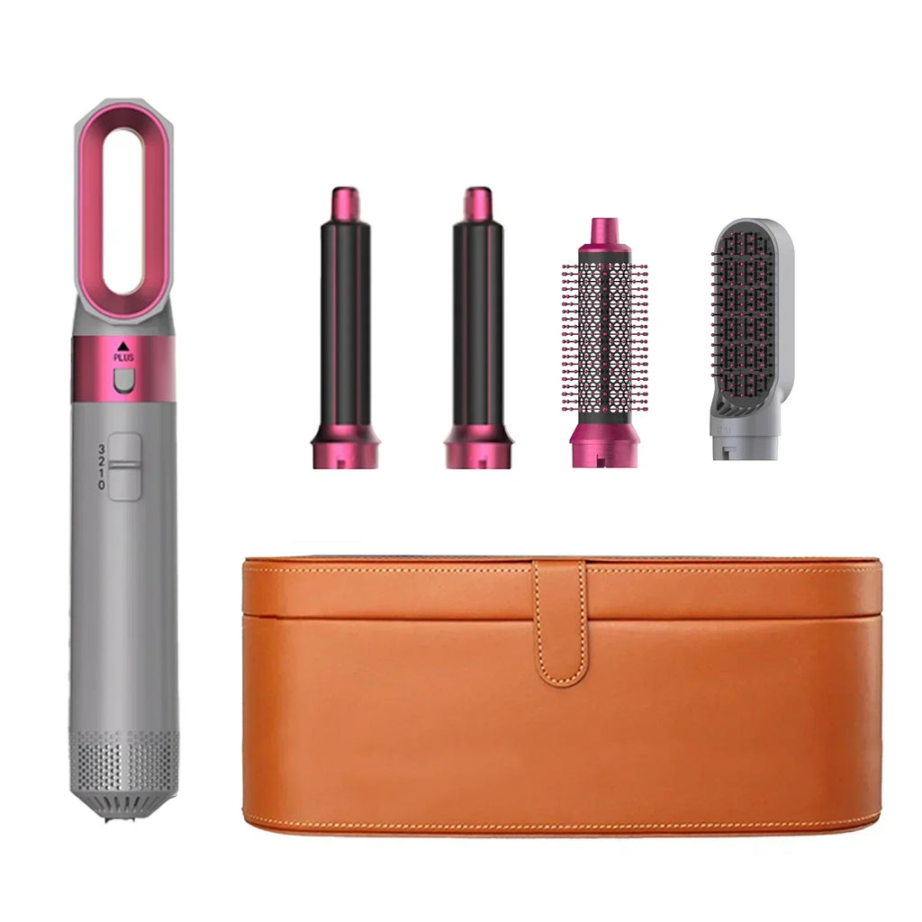 5-in-1 Ionic Hair Dryer & Styler Set – High-Speed Hot Comb Brush & Straightener