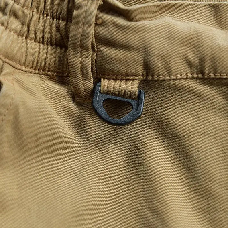 Men's Multi-Pocket Cargo Work Pants – Loose Fit Cotton Utility Trousers