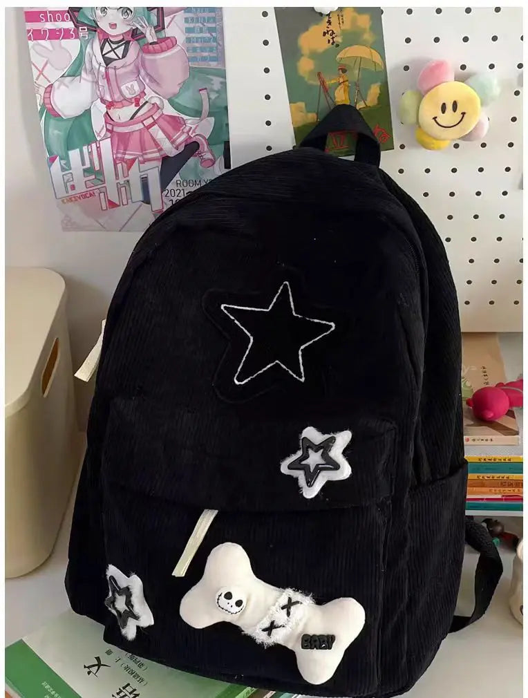 Corduroy Backpack – Girls School & Everyday Book Bag