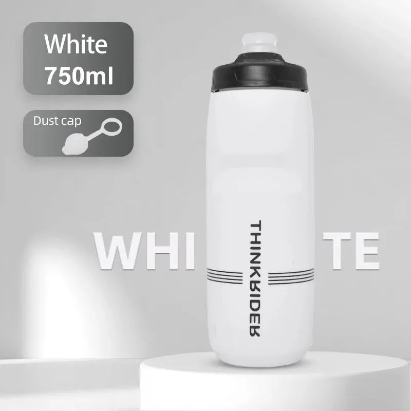 ThinkRider Cycling Water Bottle 620ml/750ml – Squeeze Jet, Leakproof, MTB & Road Bike Cage Compatible, 0–70°C