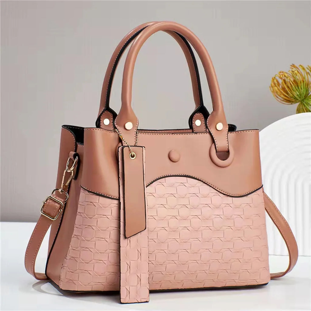 Fashion PU Leather Satchel Crossbody Shoulder Bag – Large Capacity Designer Messenger Handbag for Women