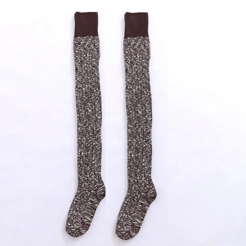 Women's Thigh-High Socks – Thick Cotton Blend