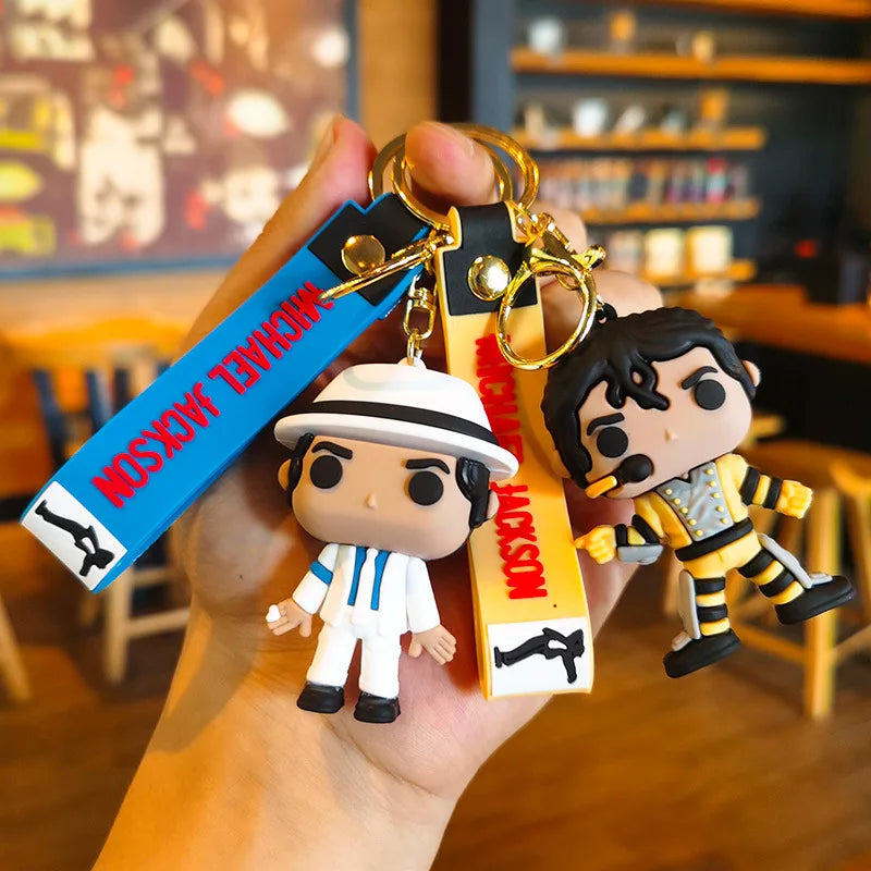Handmade Music Singer Silicone Keychain – Creative Bag Accessory Key Ring Pendant for Men & Women