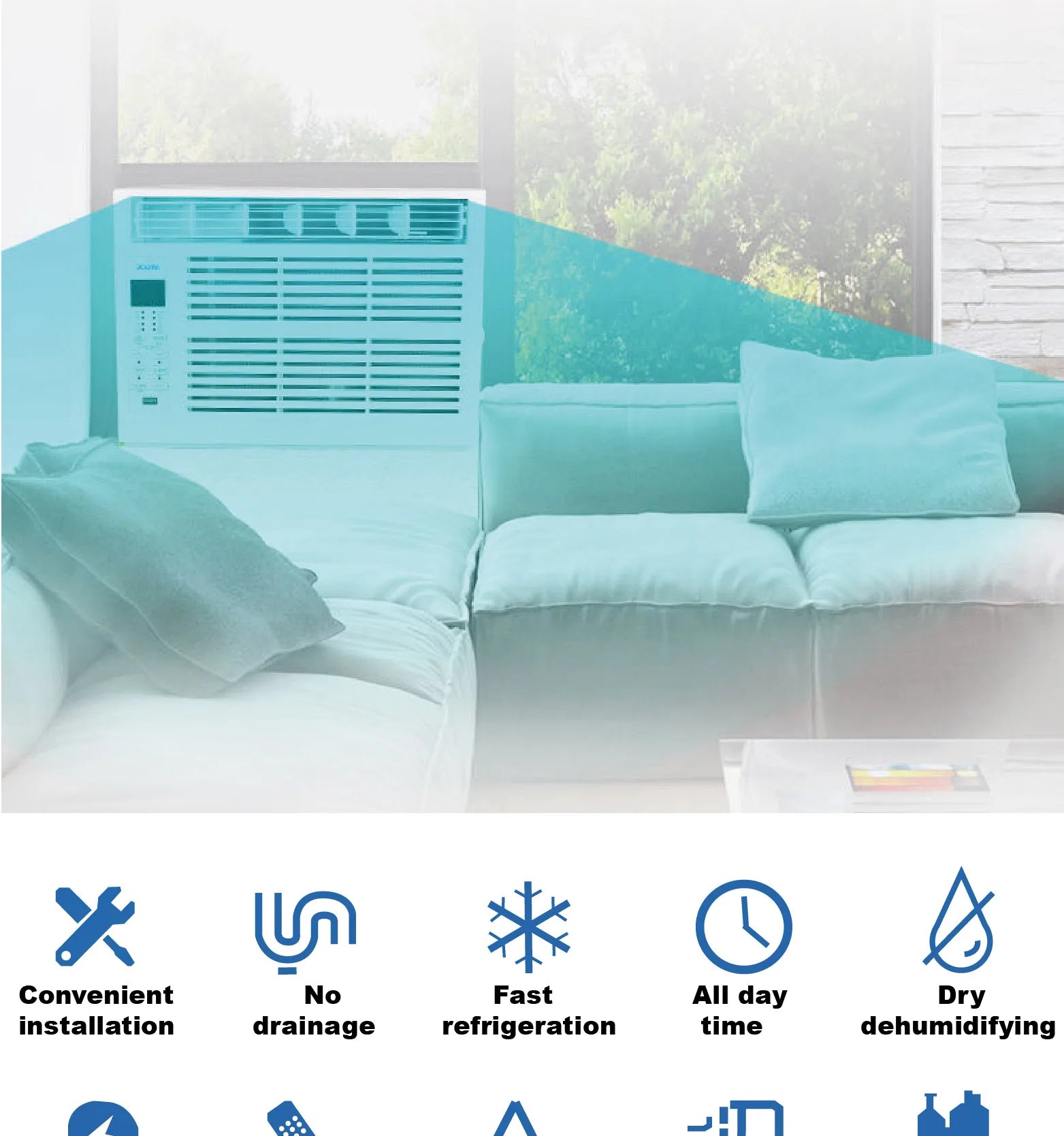 Yetian Window Air Conditioner — 1HP / 1.5HP Inverter AC, 9,000 / 12,000 BTU, Fast Cooling, Durable & Energy Efficient