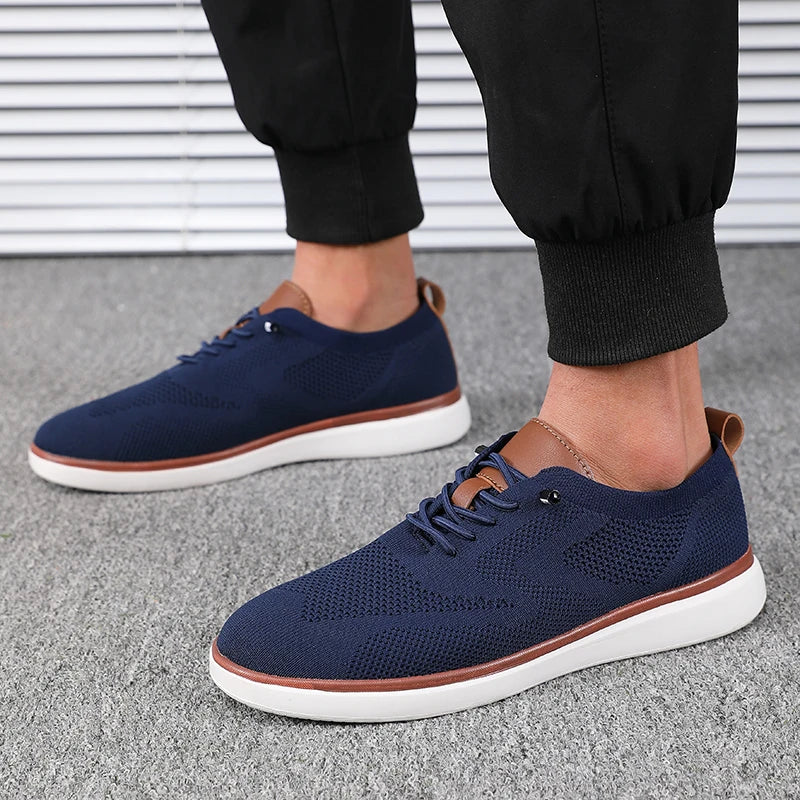Men's Air Mesh Lace-Up Walking Shoes