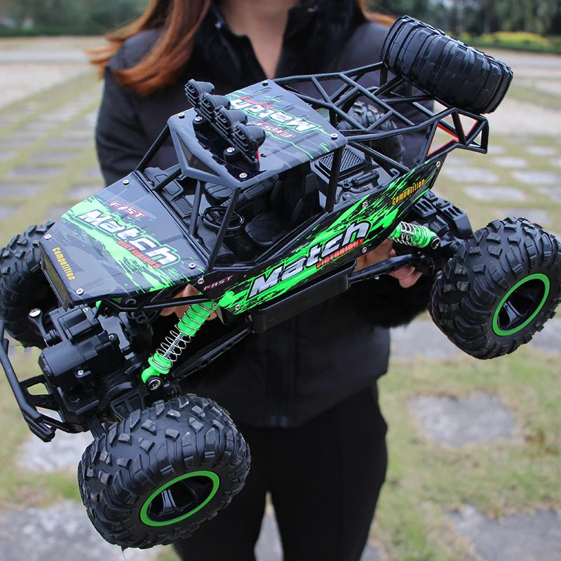 1:12 / 1:16 Scale 4WD RC Off-Road Buggy Truck with LED Lights – Remote Control Car for Boys