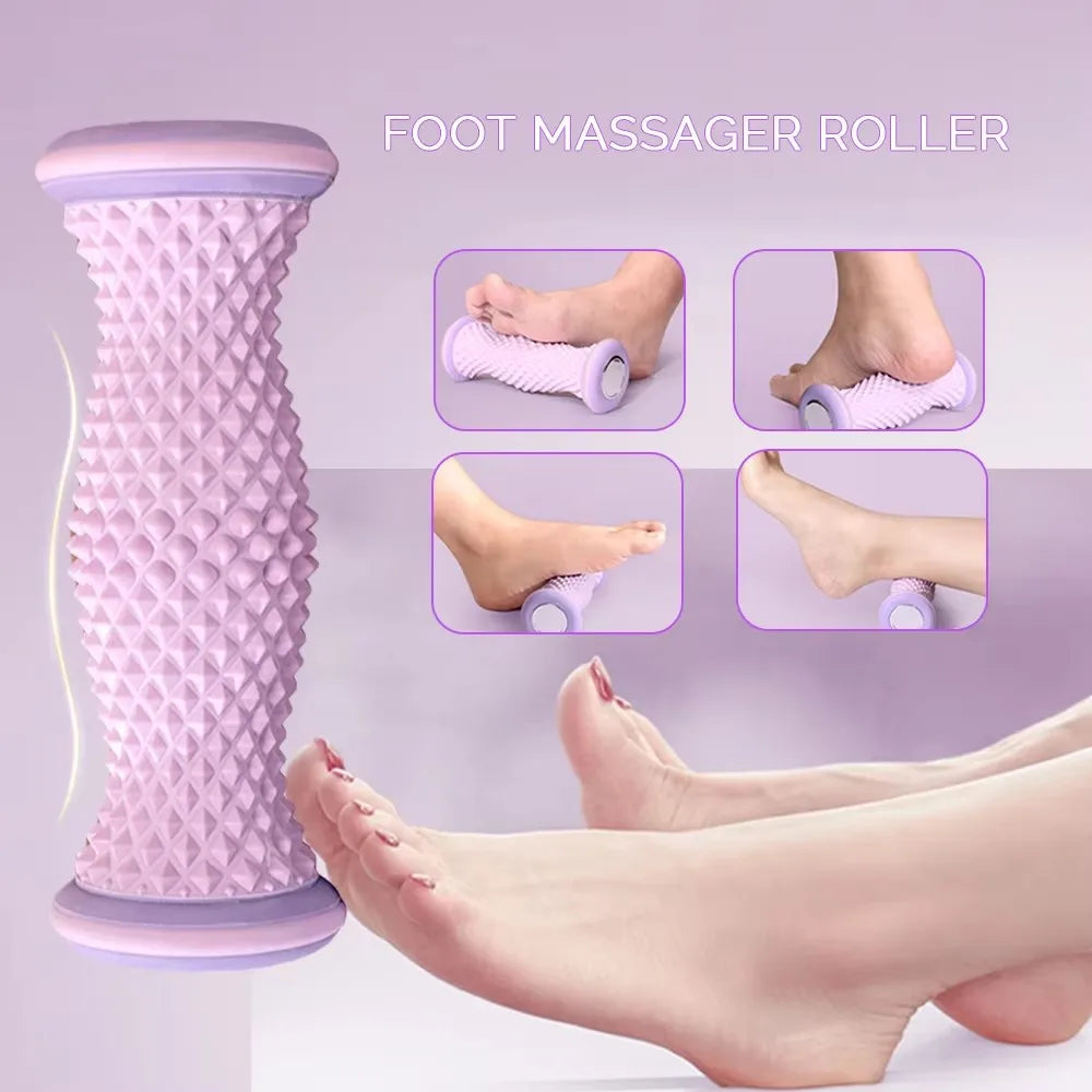 Foot Massage Roller — Plantar Acupressure Shiatsu Massager for Calf & Feet Relief