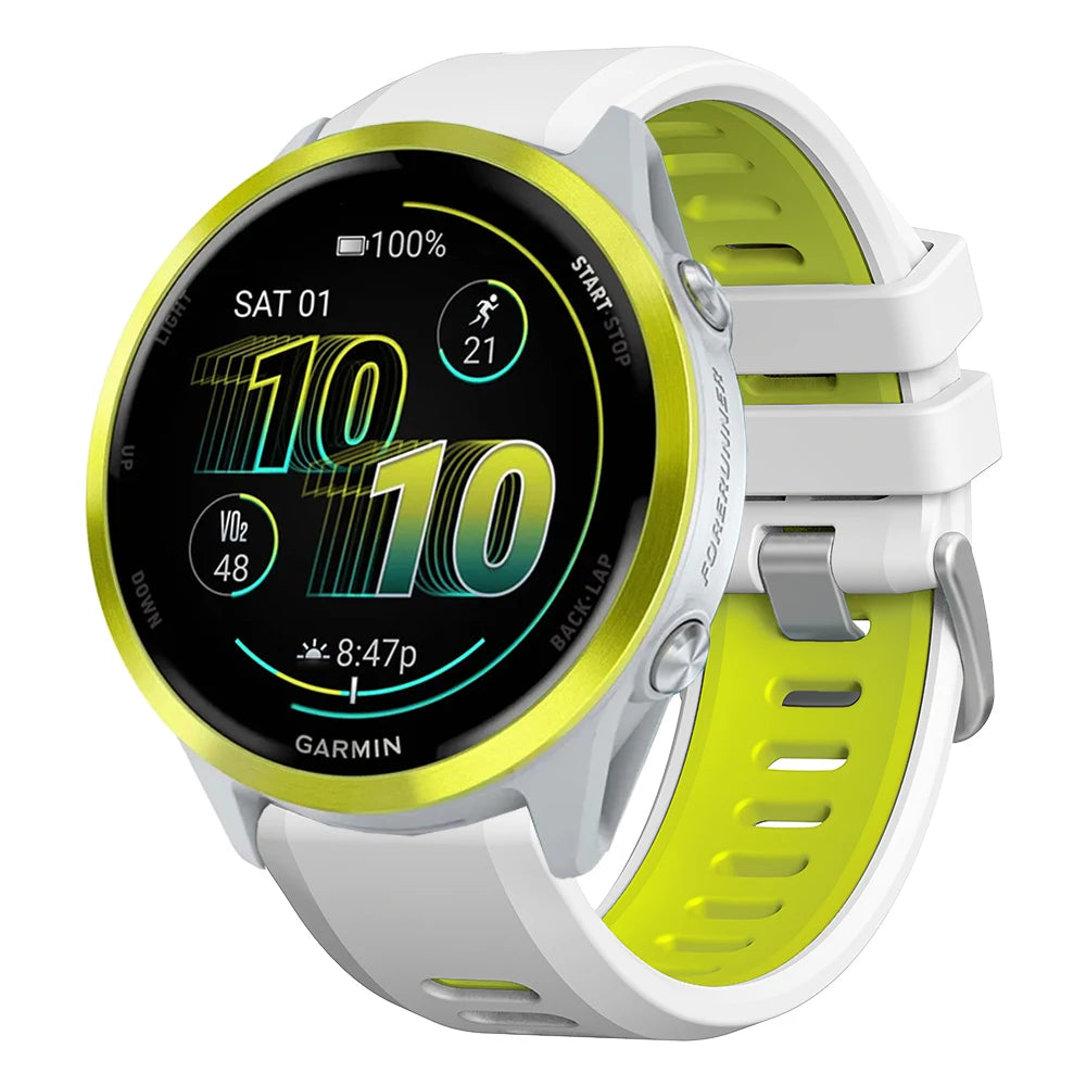 Two-Tone Silicone Sport Watch Band for Garmin Forerunner 265/255/570 & Venu 2/3 | 22mm Quick Release Strap
