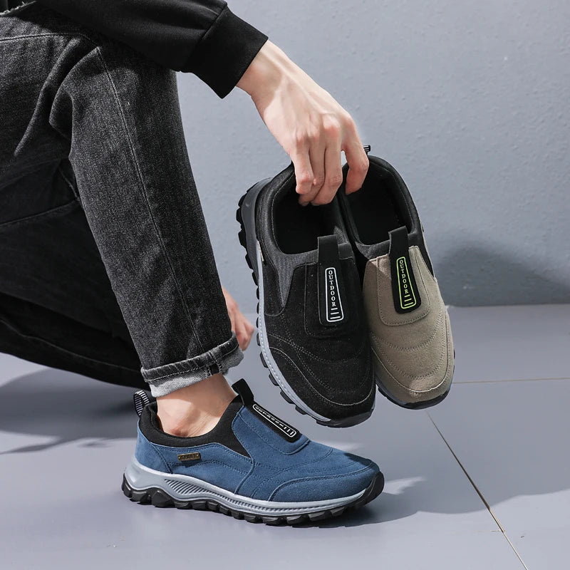 Men's Mesh-Lined Slip-On Casual Sneakers