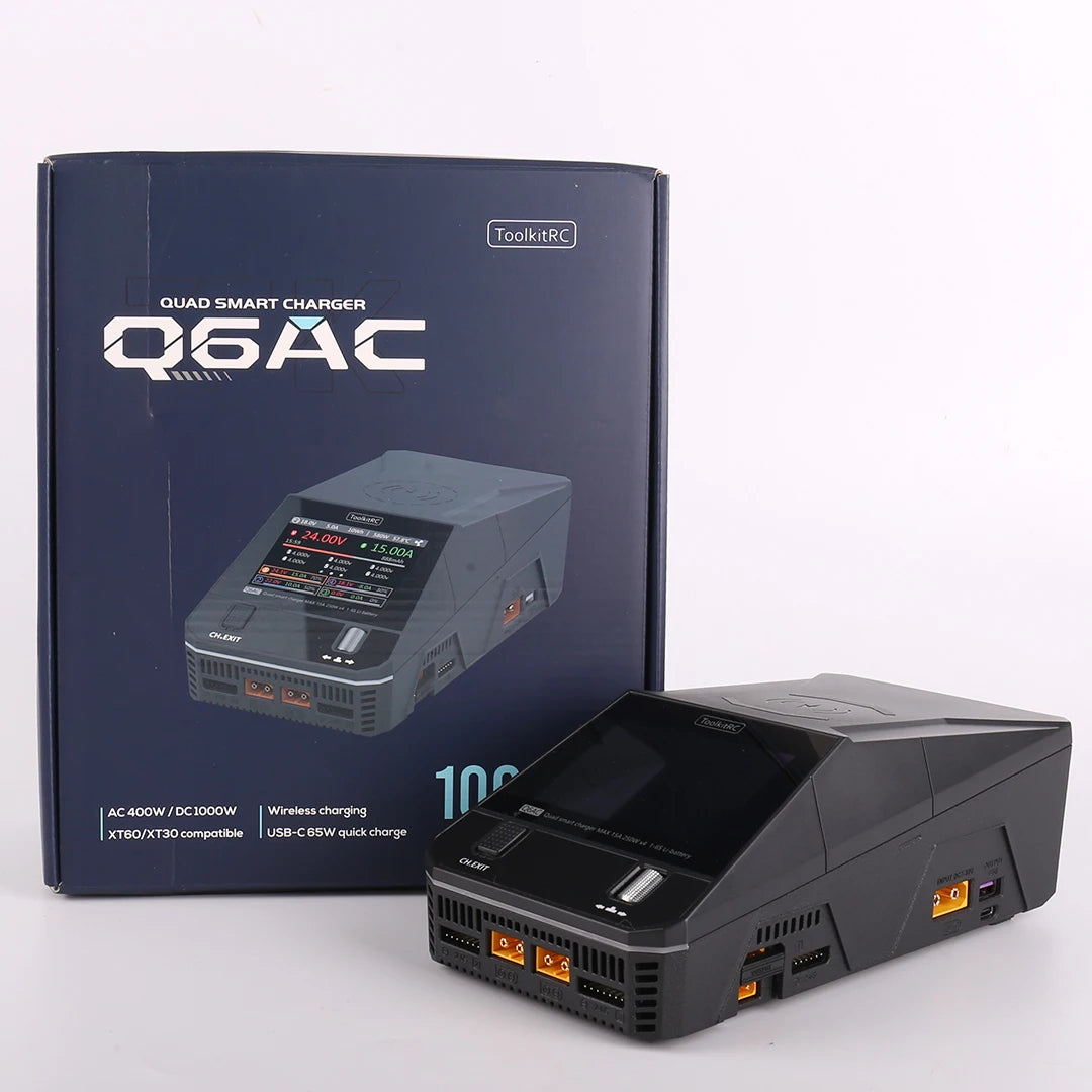 ToolkitRC Q6AC Multi-Chemistry Battery Charger — LiPo, LiFePO4, NiMH & Lead-Acid