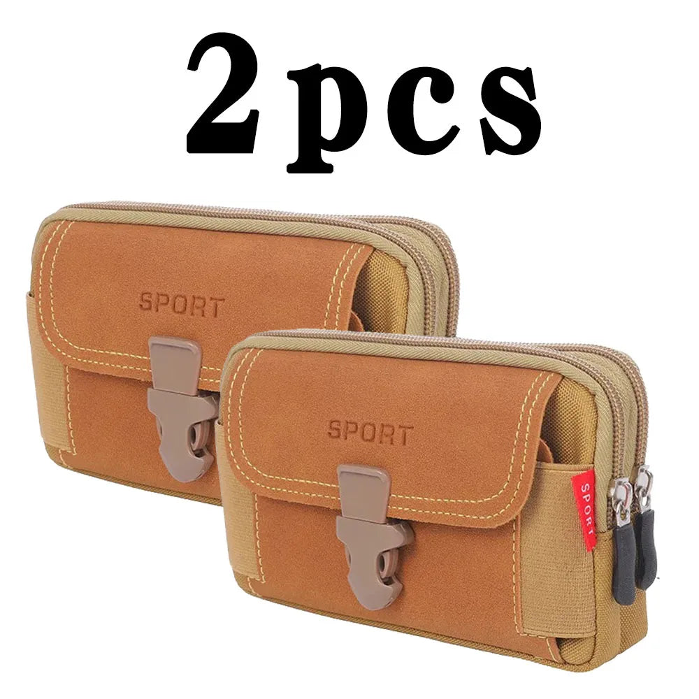 Men's Tactical MOLLE Belt Phone Holster – Waist Bag, Card Holder & Duty Belt Pack