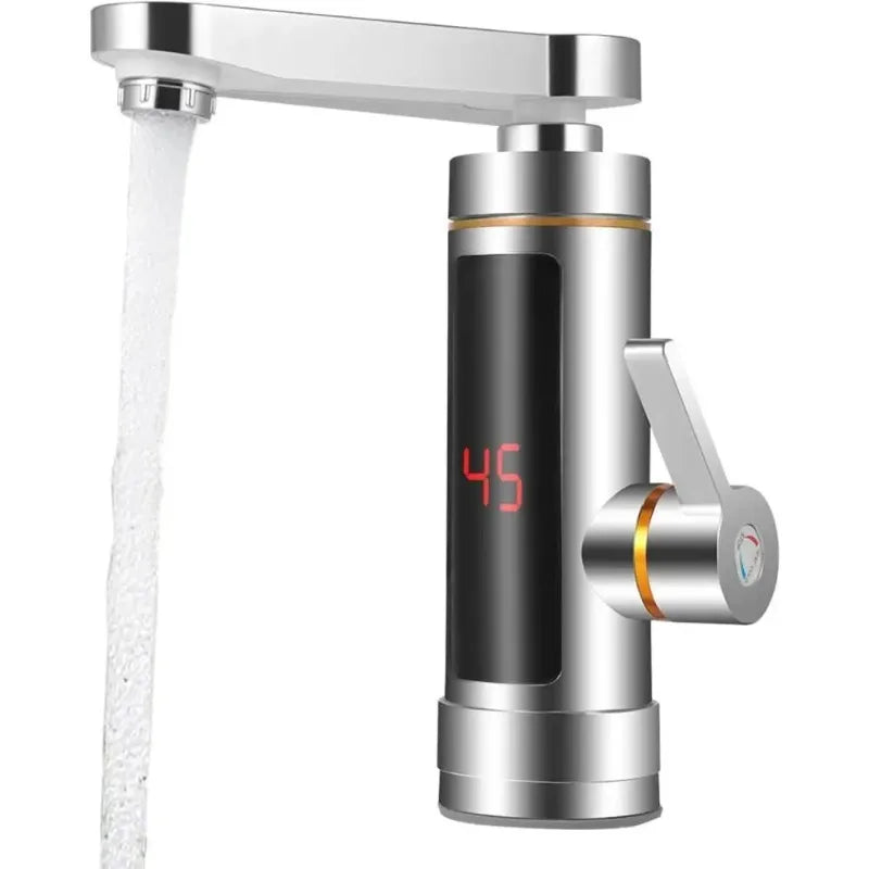 Electric Instant Tankless Hot Water Faucet — LCD Temperature Display, 360° Mixed Flow