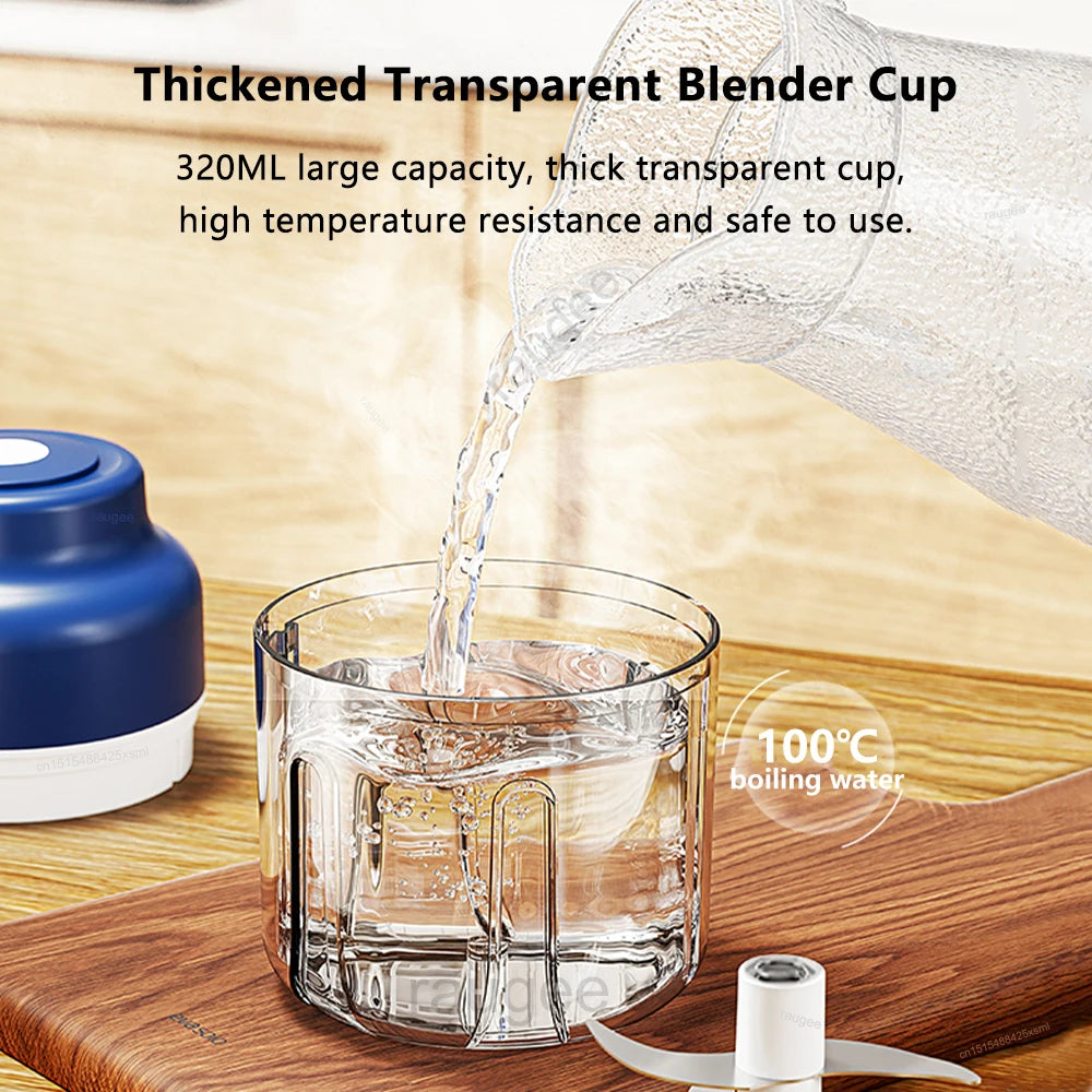 Electric Garlic Chopper 320ML — USB Rechargeable Mini Food Chopper & Meat Grinder