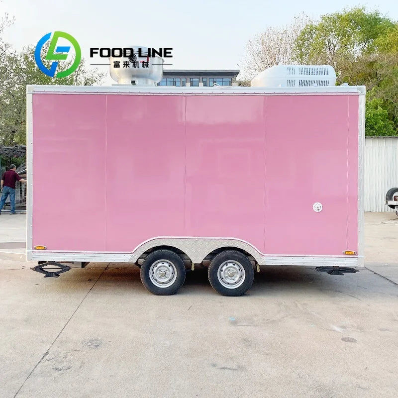 Customized Outdoor Mobile Food Cart – Multi-Use Street Vending Trailer for Snacks, Beverages & Desserts