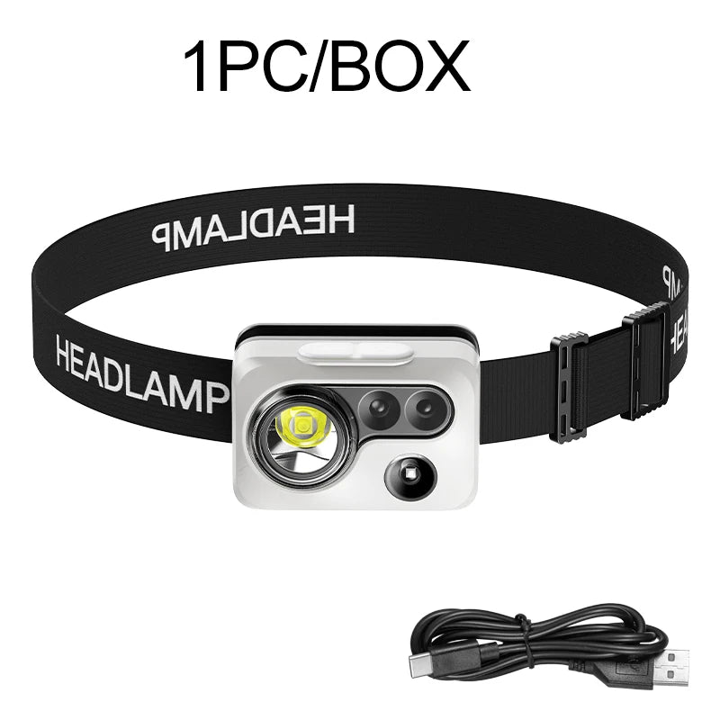 1000M Zoom Rechargeable LED Headlamp — Motion Sensing